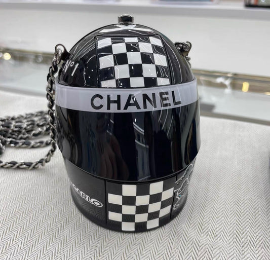 Chanel 2023 Monte Carlo Helmet Minaudiere Black