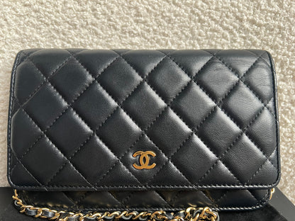 Chanel Wallet on Chain in Black Lambskin Gold Hardware (RRP £2,930)
