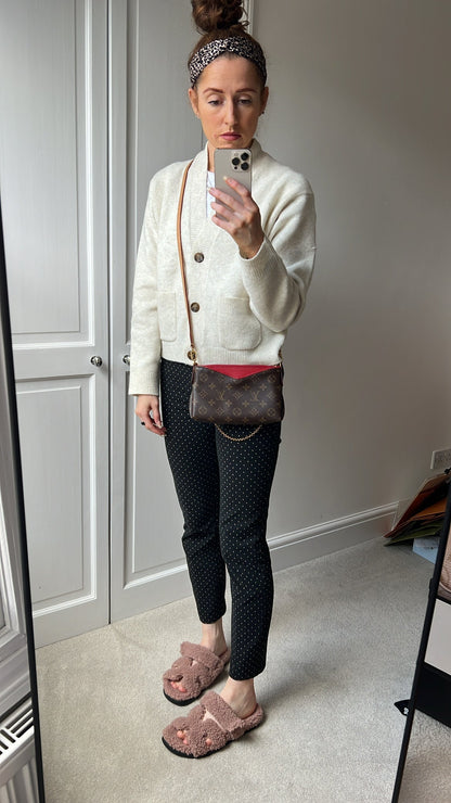 Louis Vuitton Red and Monogram Pallas Pochette