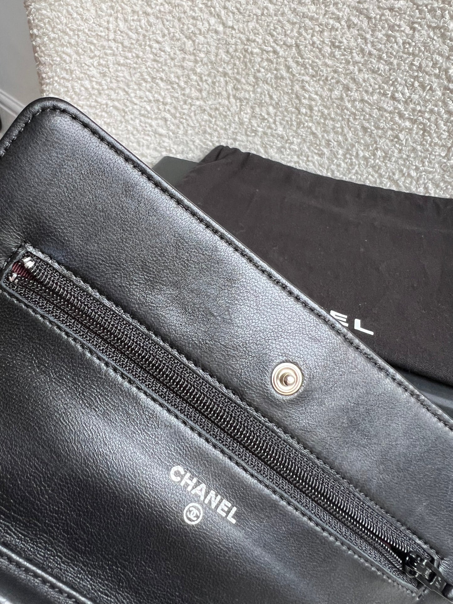 Chanel Wallet on Chain in Black Lambskin Silver Hardware (RRP £2,930)