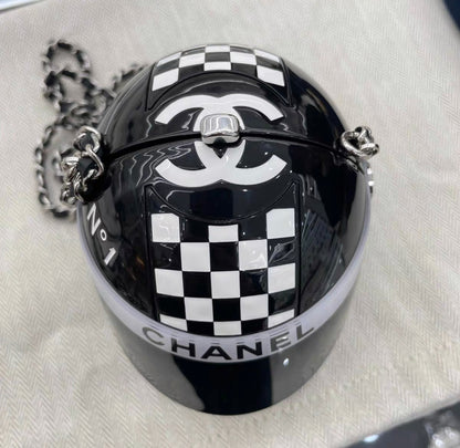 Chanel 2023 Monte Carlo Helmet Minaudiere Black