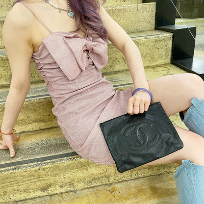 Chanel Leather Black Luxury Clutch