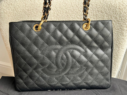 Chanel Black Caviar Grand Shopper Tote Gold Hardware (GST)