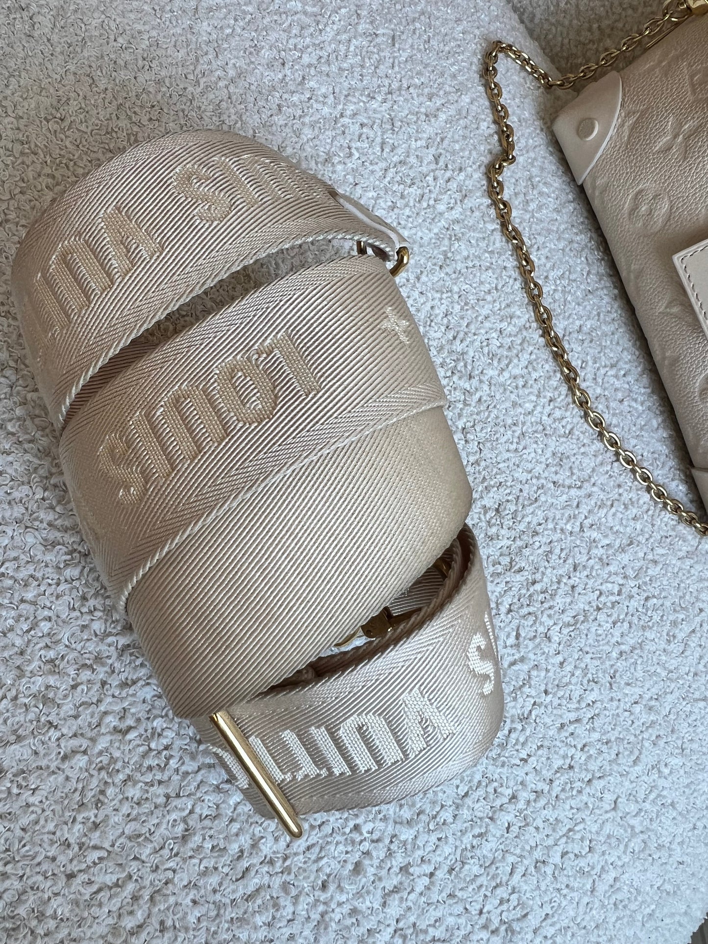 Louis Vuitton Cream Empreinte Petite Malle Souple Bag (RRP £2420)