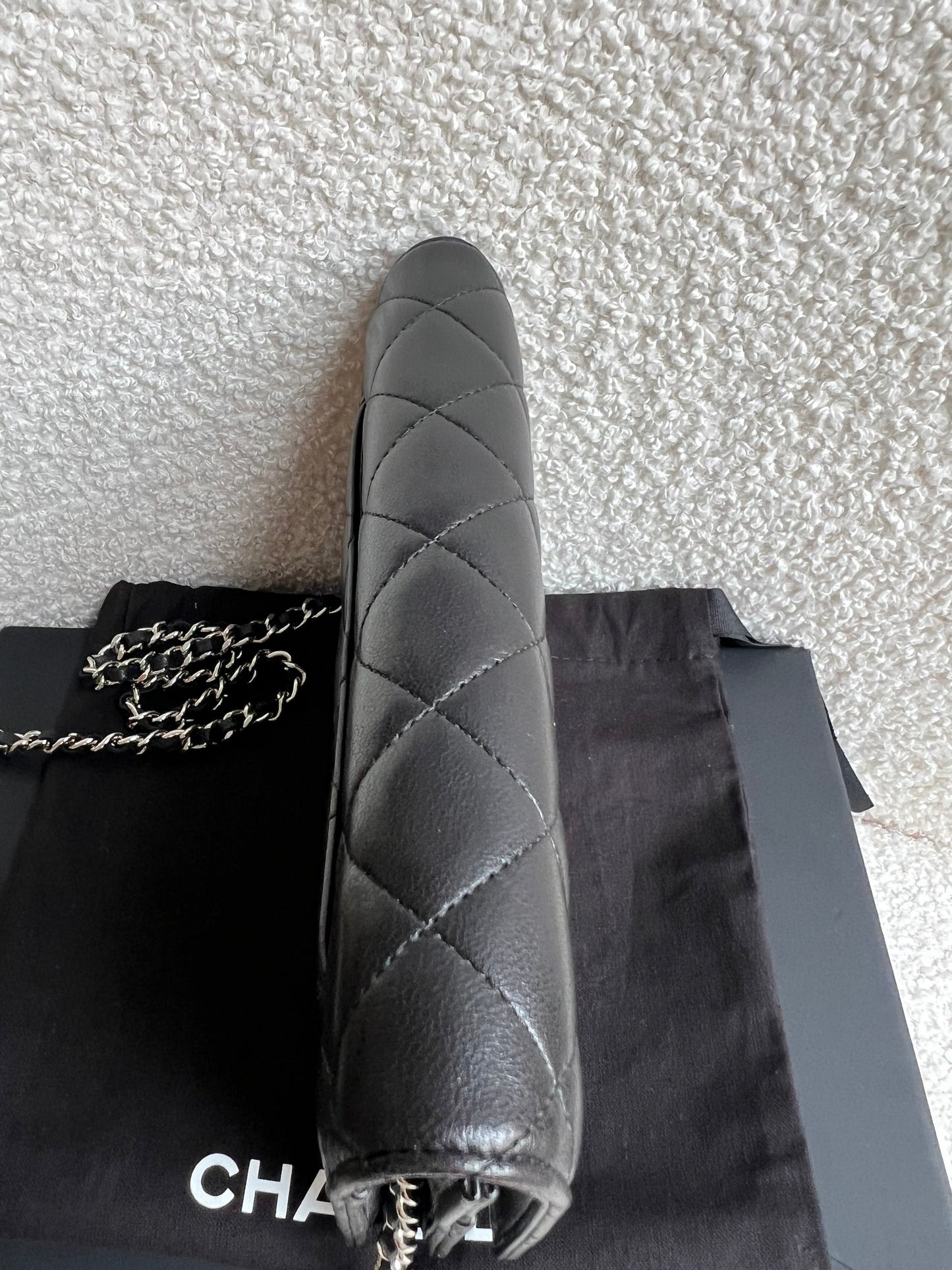 Chanel Wallet on Chain in Black Lambskin Silver Hardware (RRP £2,930)