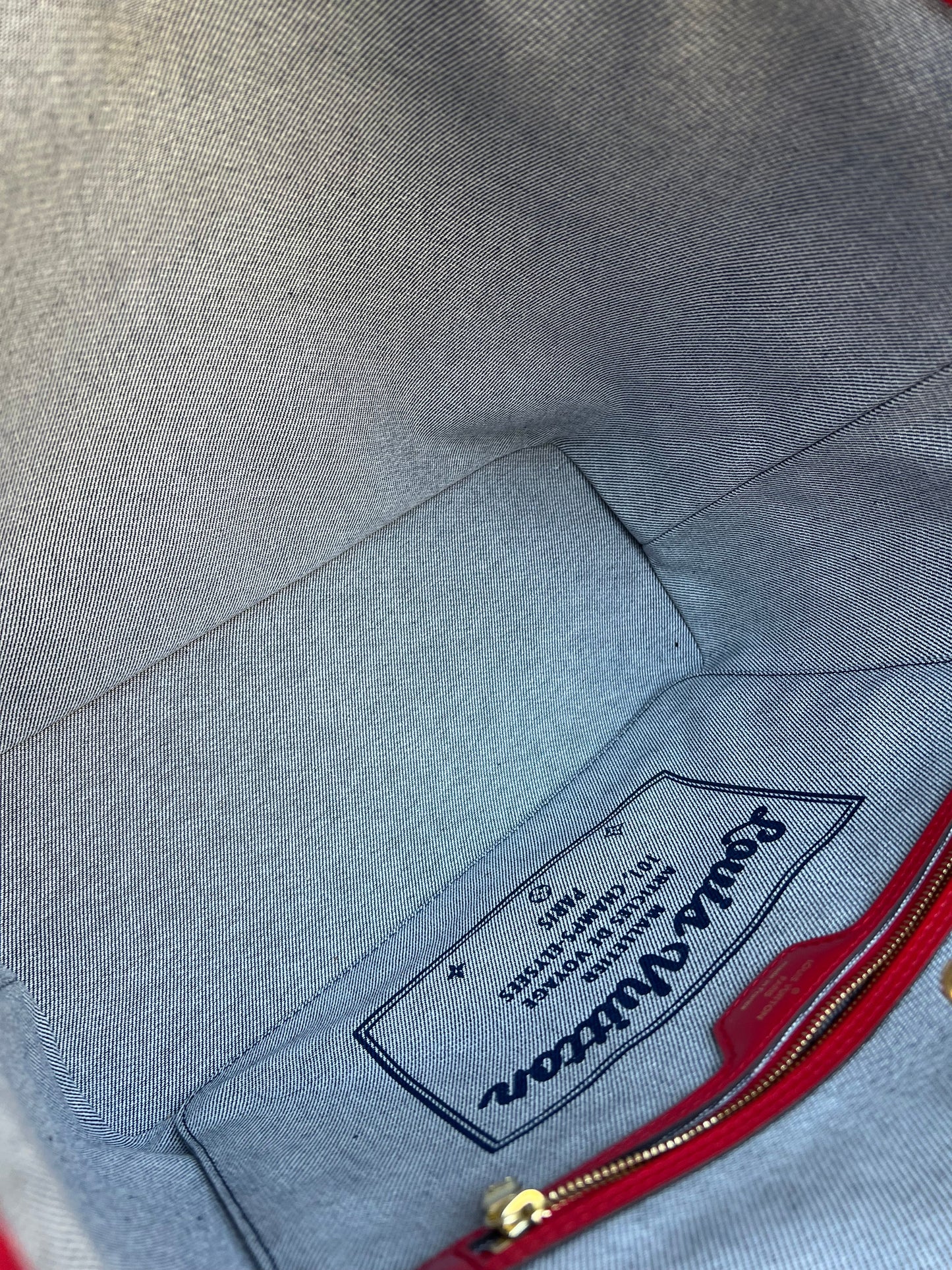 Louis Vuitton Neverfull MM Denim Rouge Patchwork