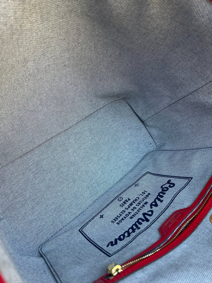 Louis Vuitton Neverfull MM Denim Rouge Patchwork