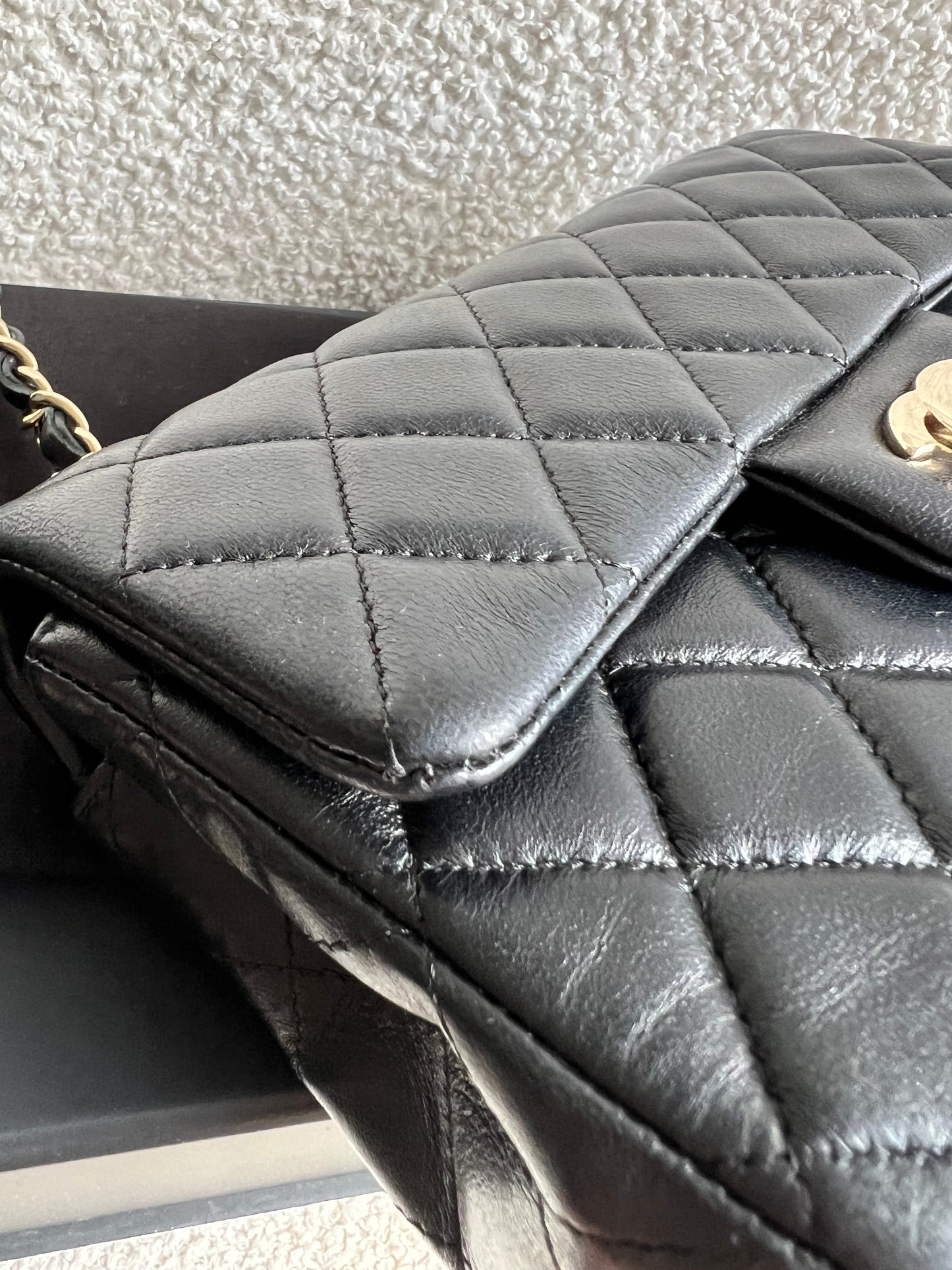 Chanel Mini Rectangular Classic Flap in Black Lambskin (RRP £4,390)