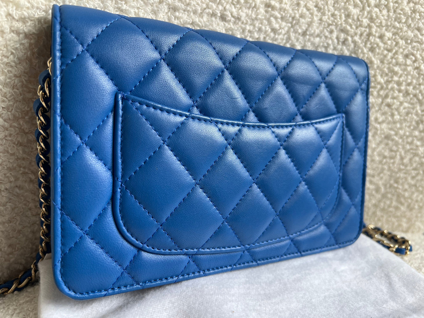 Chanel Blue Lambskin Wallet on Chain (RRP £2,930)