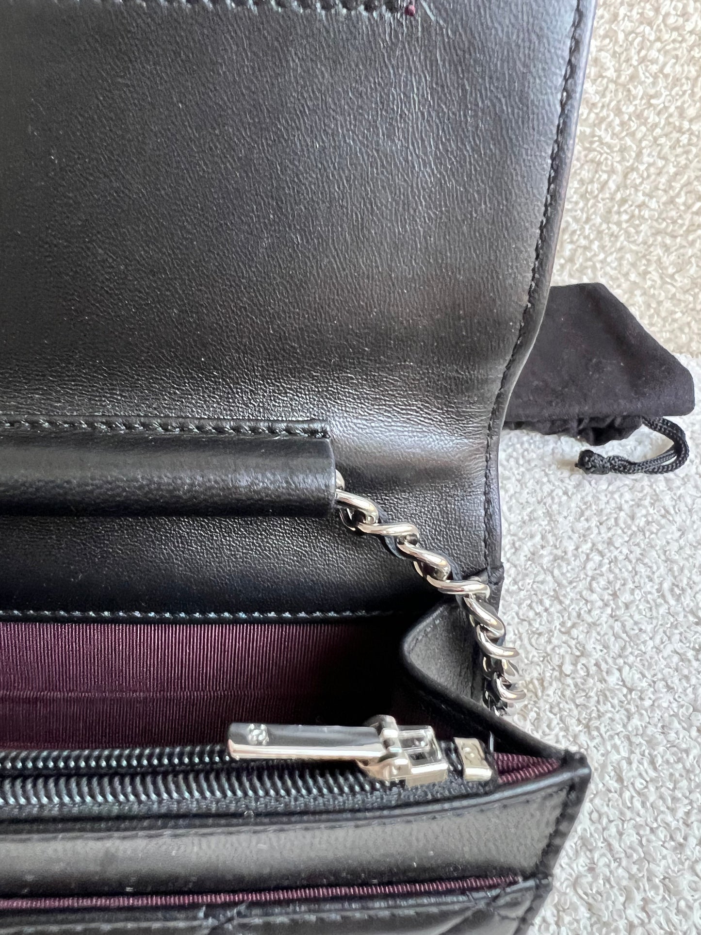 Chanel Wallet on Chain in Black Lambskin Silver Hardware (RRP £2,930)