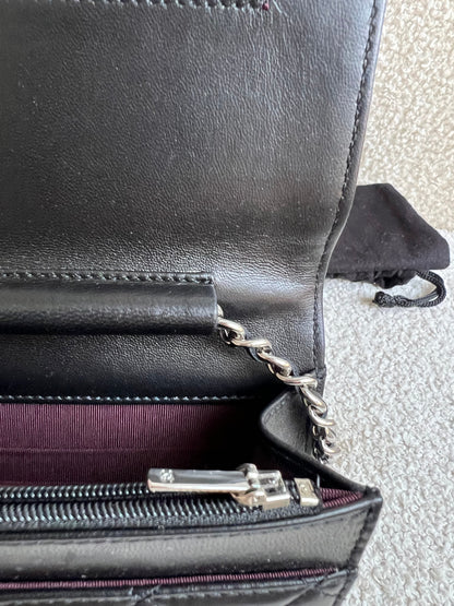 Chanel Wallet on Chain in Black Lambskin Silver Hardware (RRP £2,930)