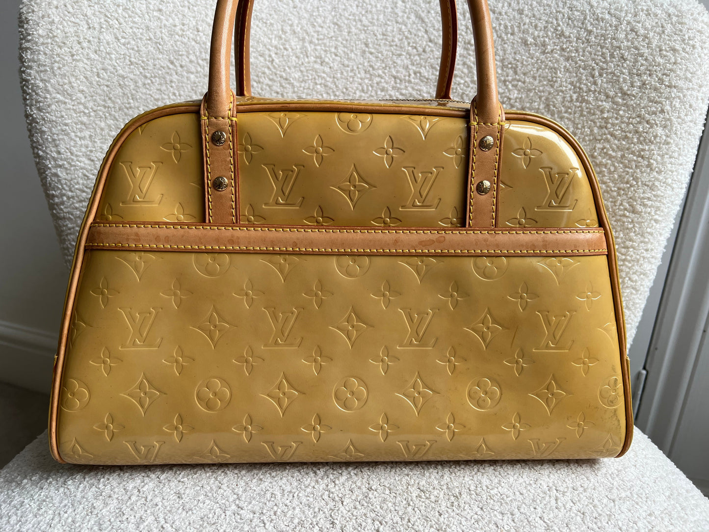 Louis Vuitton Tompkins Square Bag Pearl Monogram Vernis