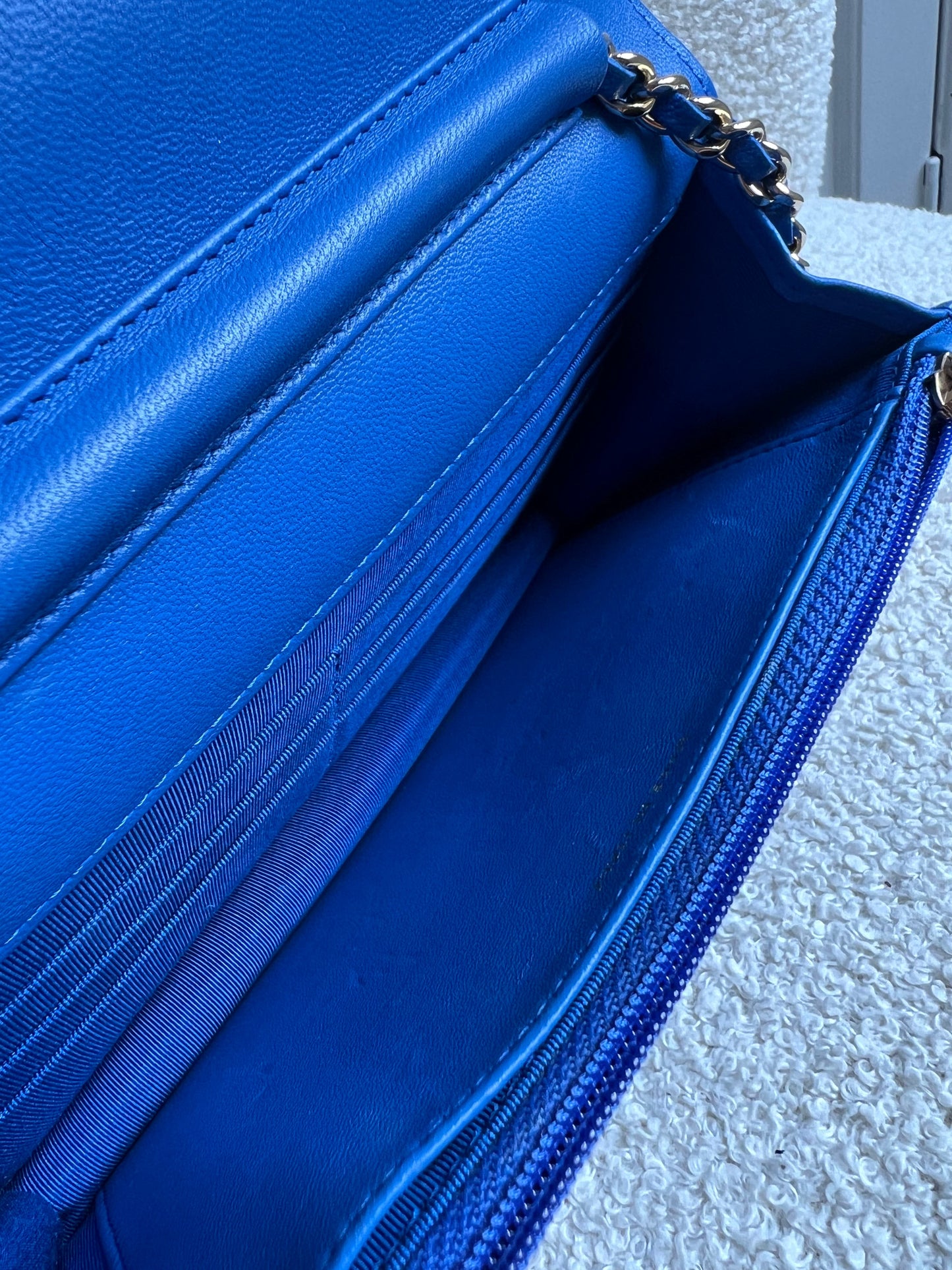 Chanel Blue Lambskin Wallet on Chain (RRP £2,930)