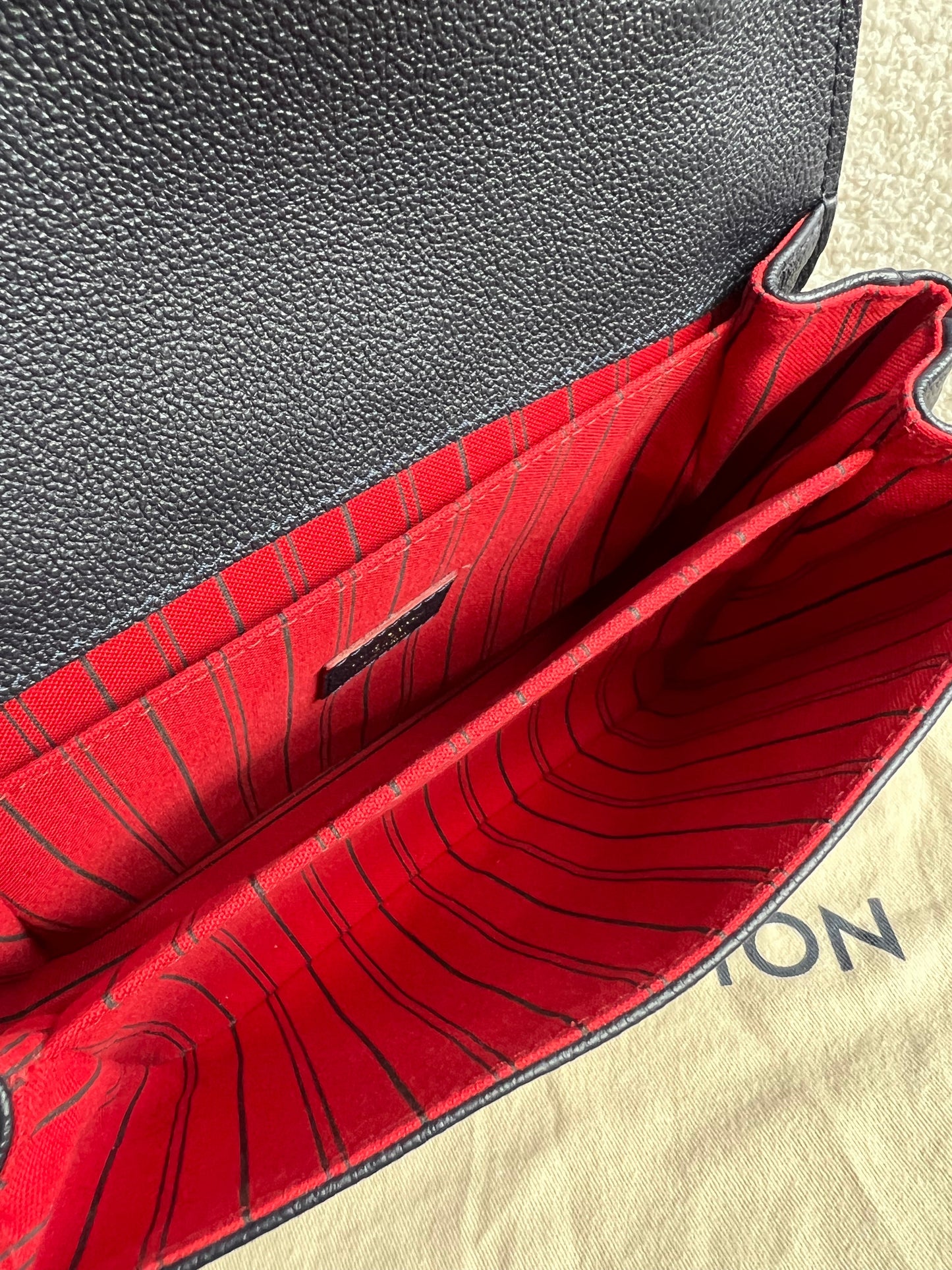 Louis Vuitton Pochette Metis Marine Rouge Empreinte (RRP £2,200)