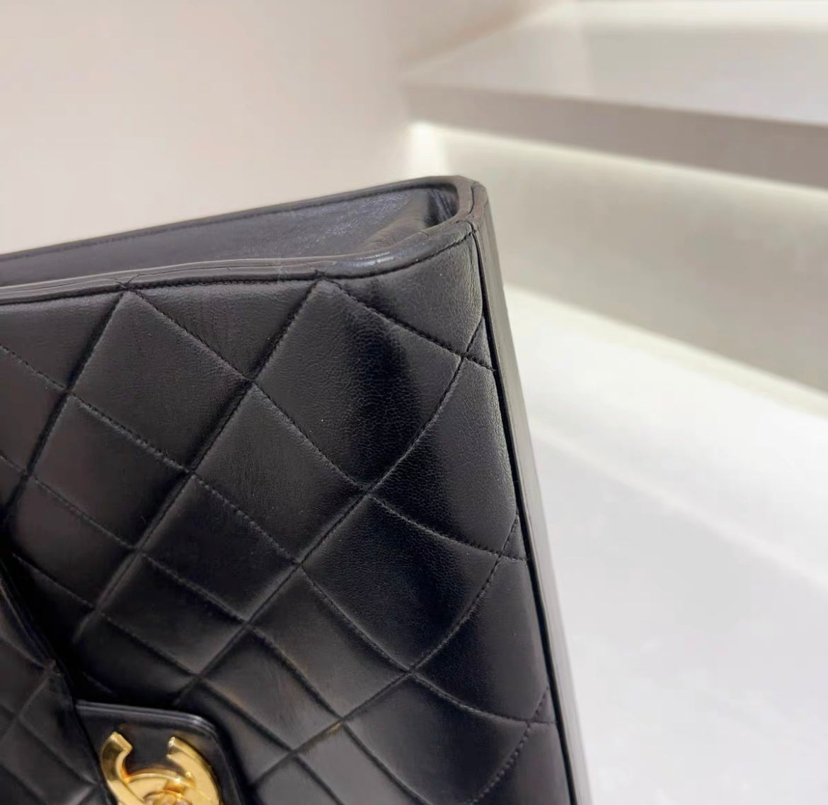 Chanel Rare Gold Top Handle Business Portfolio Briefcase