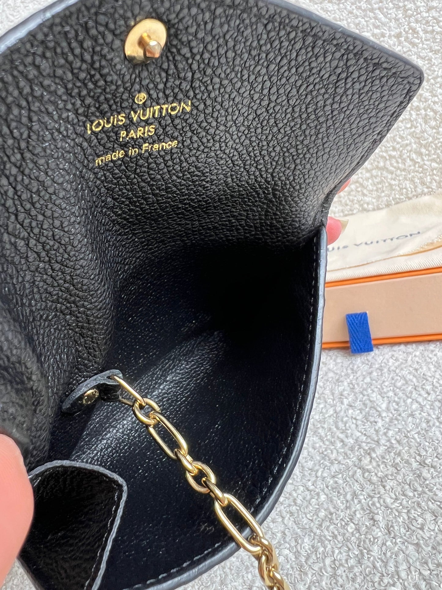 Louis Vuitton Key Pouch Black Empreinte