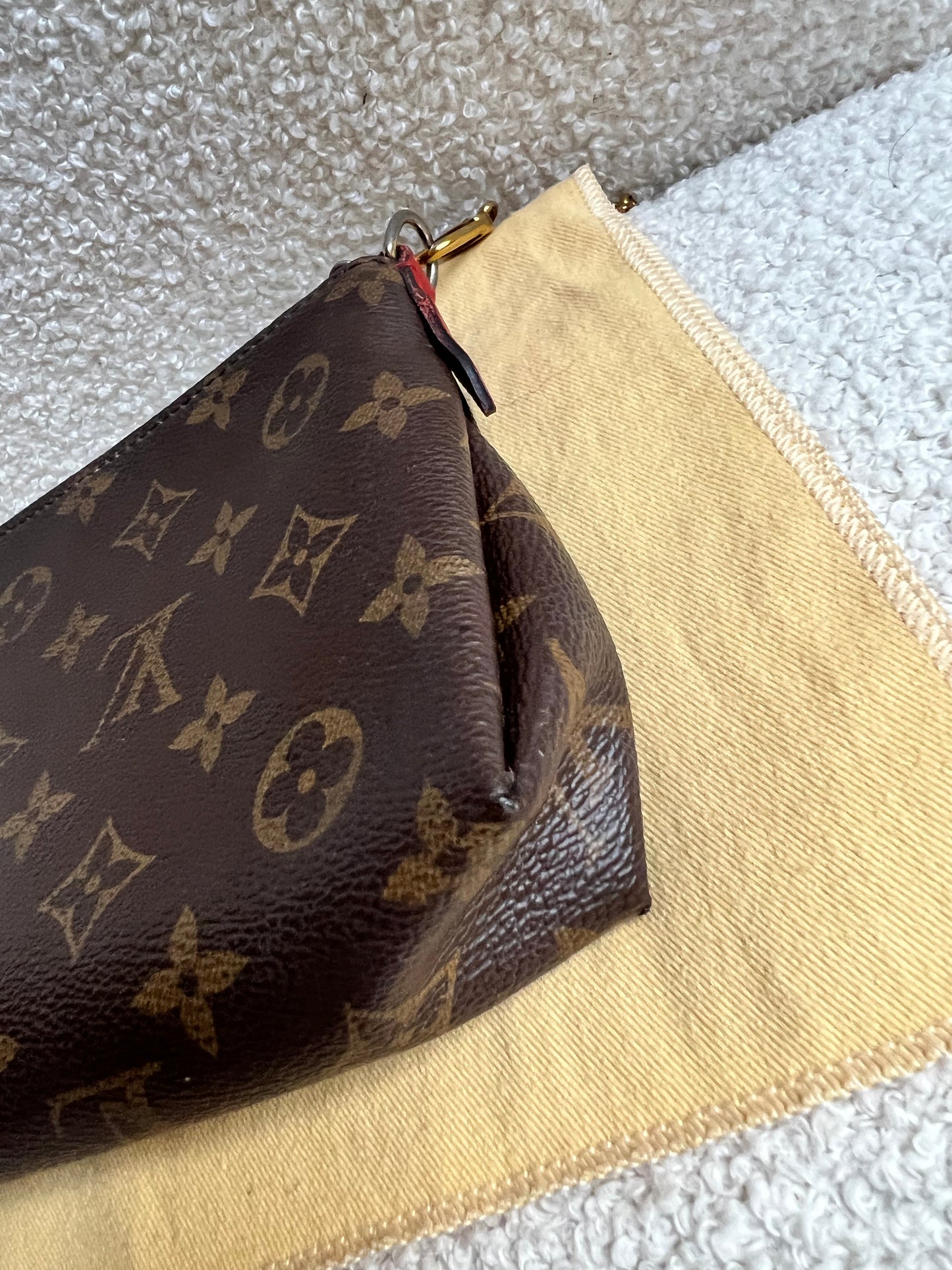 Louis Vuitton Red and Monogram Pallas Pochette