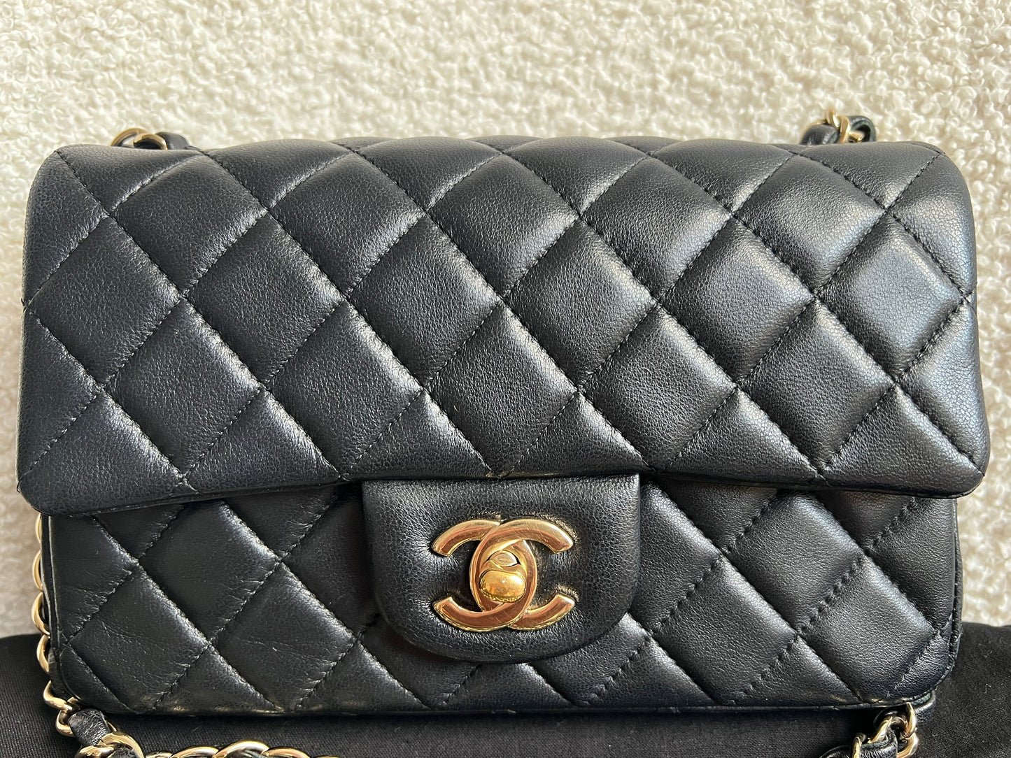 Chanel Mini Rectangular Classic Flap in Black Lambskin (RRP £4,390)