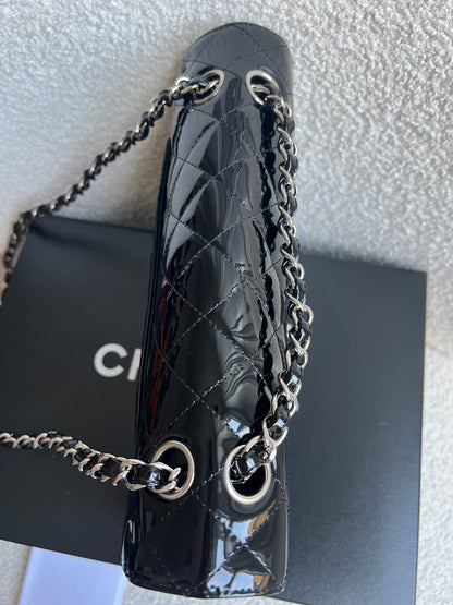 Chanel Medium Classic Flap in Black Patent Leather