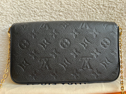 Louis Vuitton Felicie Pochette Black Empreinte Monogram (RRP £1230)