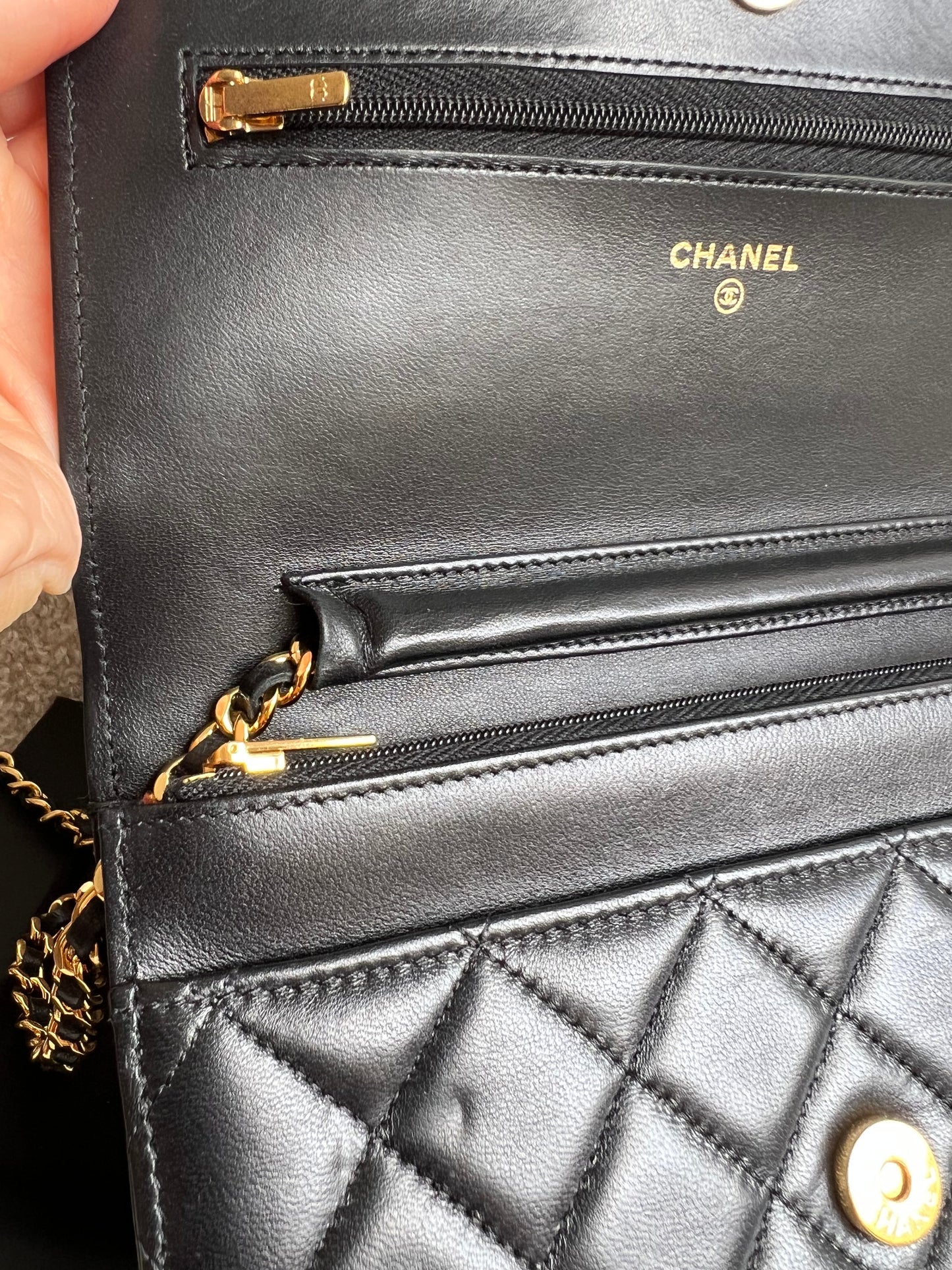 Chanel Wallet on Chain in Black Lambskin Gold Hardware (RRP £2,930)