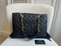 Chanel Black Caviar Grand Shopper Tote Gold Hardware (GST)