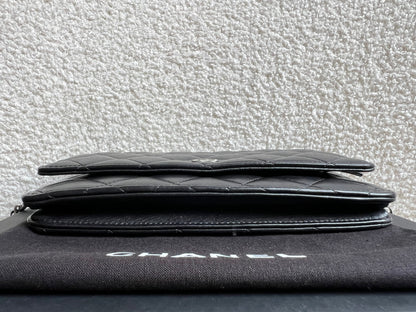 Chanel Wallet on Chain in Black Lambskin Silver Hardware (RRP £2,930)