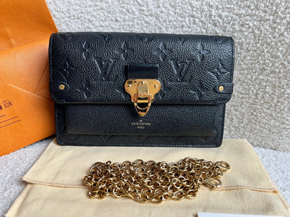 Louis Vuitton Black Empreinte Vavin Chain Wallet (RRP £1430)