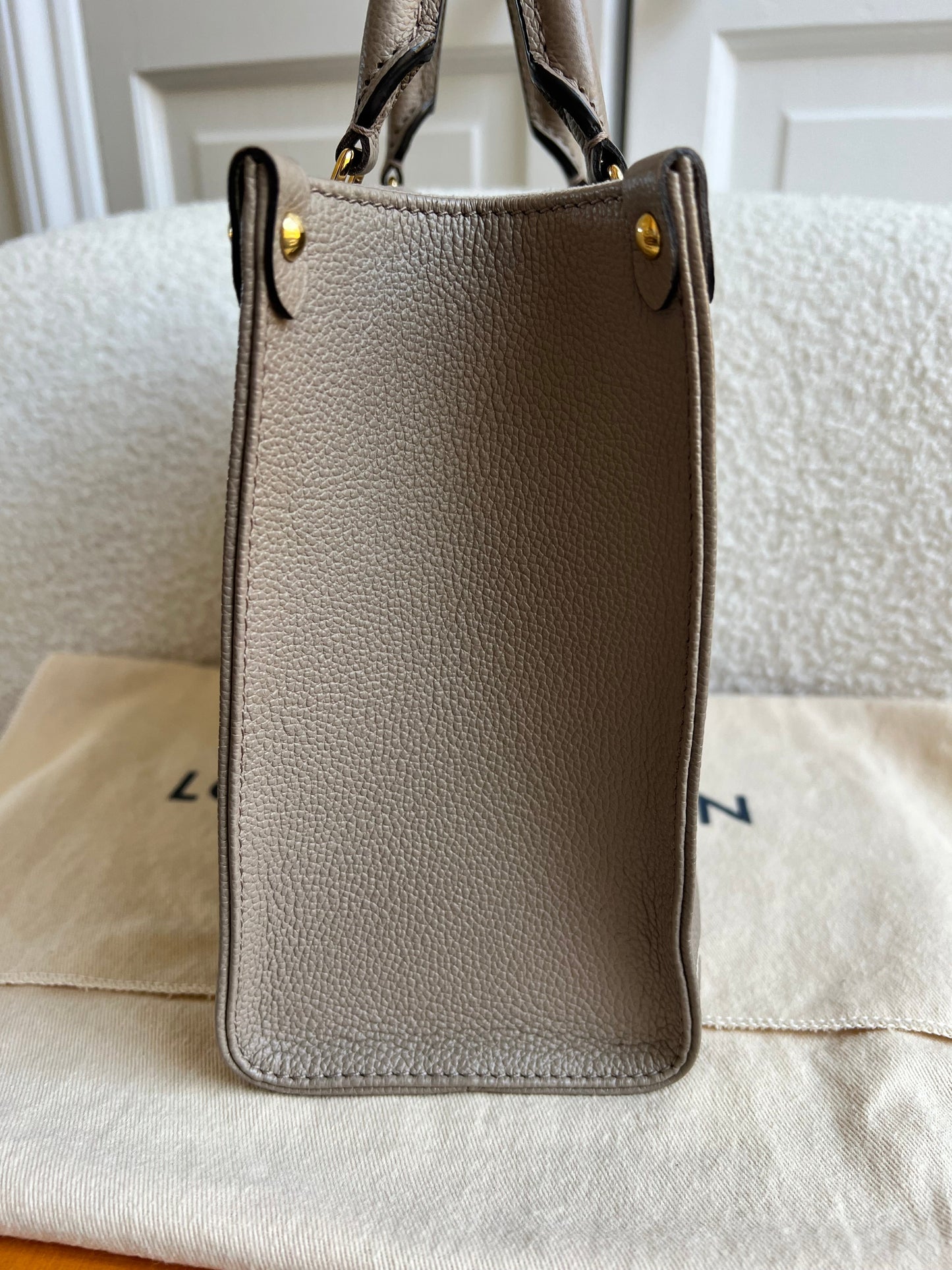 Louis Vuitton On the Go Bicolour PM Empreinte (RRP £2,520)