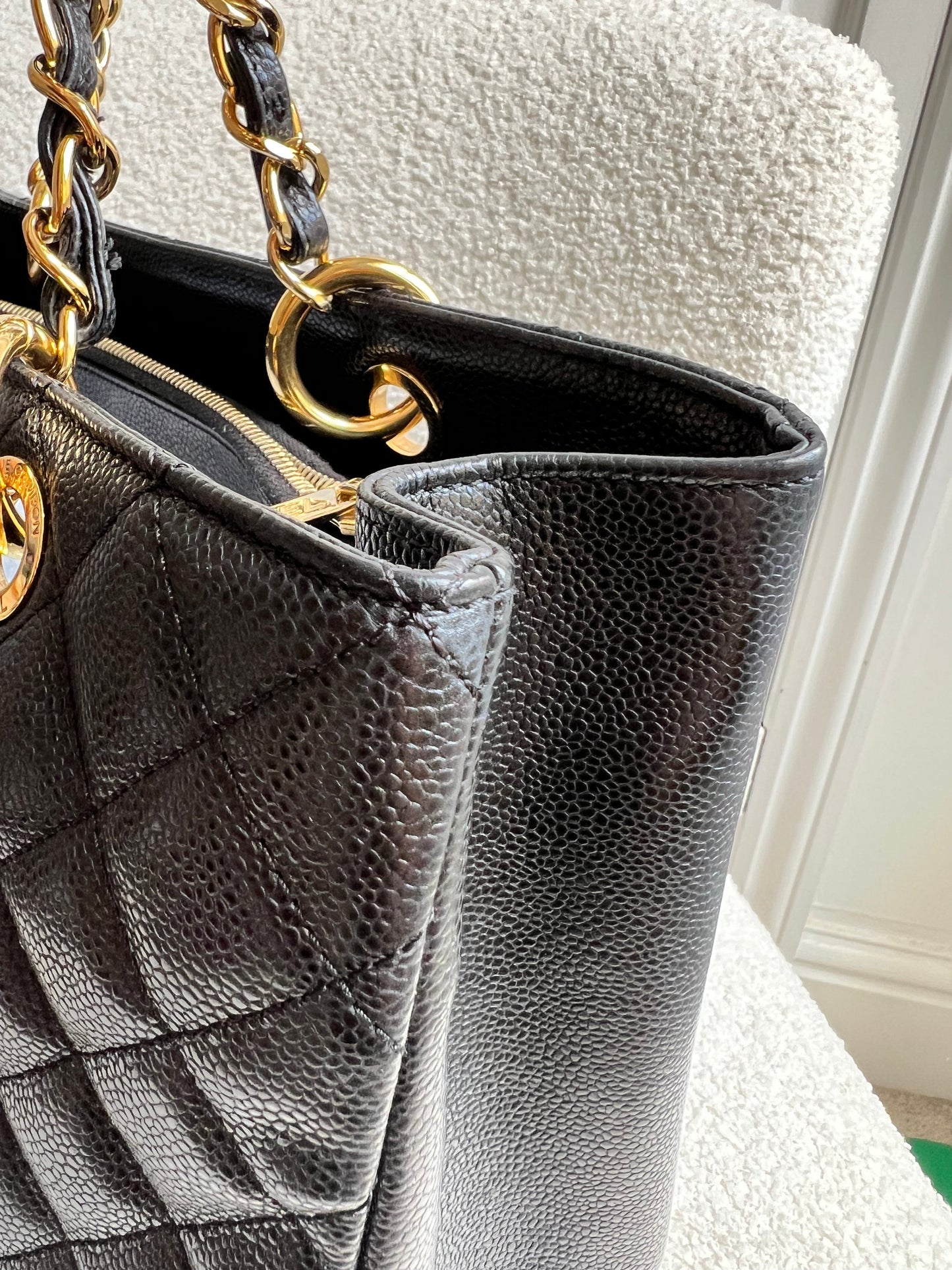 Chanel Black Caviar Grand Shopper Tote Gold Hardware (GST)