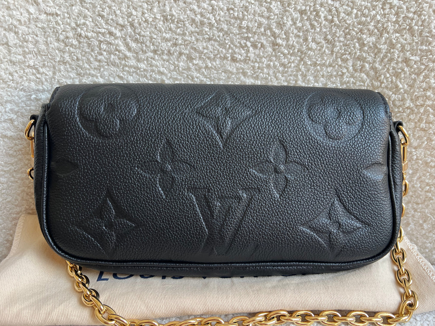 Louis Vuitton Ivy Wallet on Chain Bag Black Empreinte (RRP £1,490)
