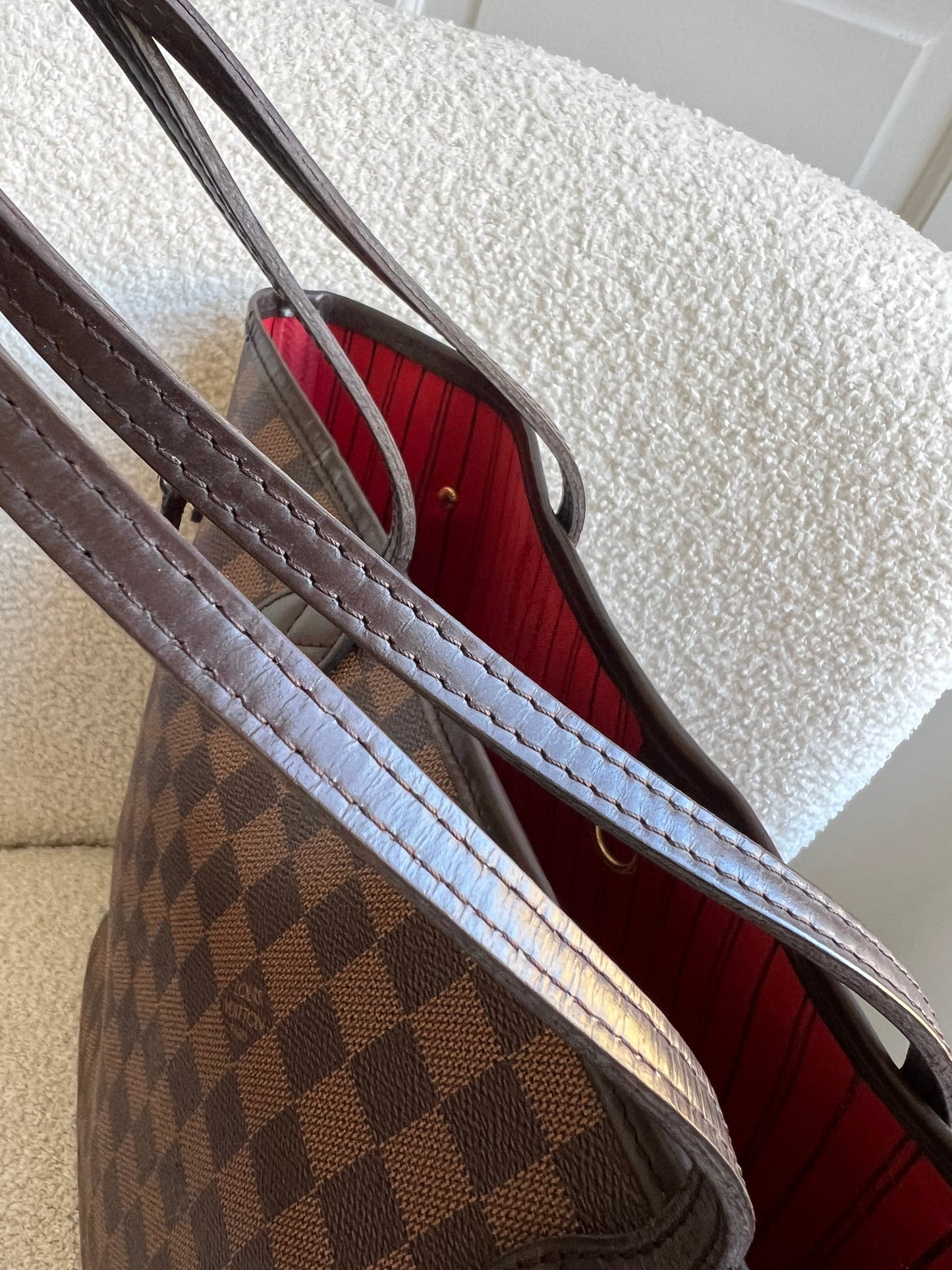 Louis Vuitton Neverfull MM Damier Ebene Cherry Interior (RRP £1,430)