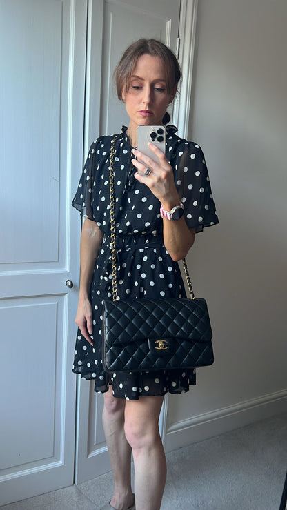 Chanel Jumbo Classic Flap in Black Lambskin Gold Hardware (RRP £9,830)