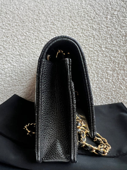 Chanel Black Caviar Wallet on Chain (RRP £2,930)