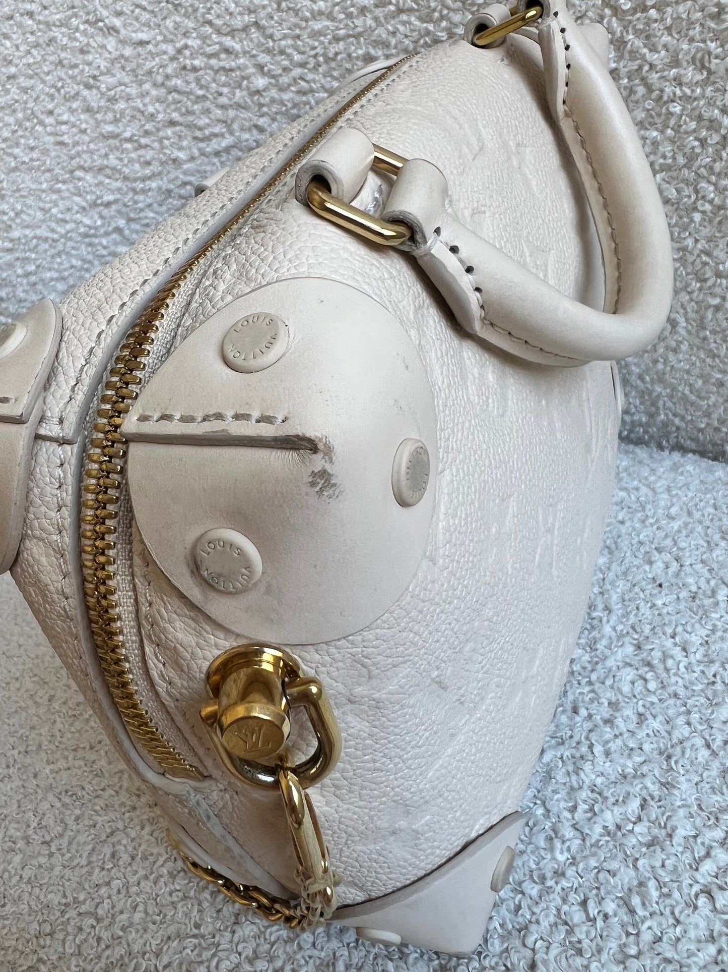 Louis Vuitton Cream Empreinte Petite Malle Souple Bag (RRP £2420)