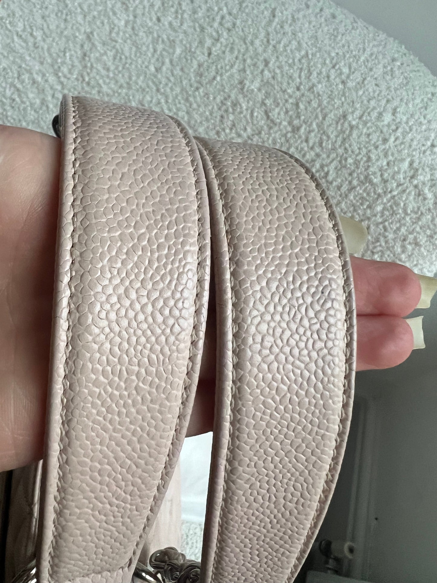 Chanel Light Pink Caviar Grand Shopper Tote with silver hardware (GST)