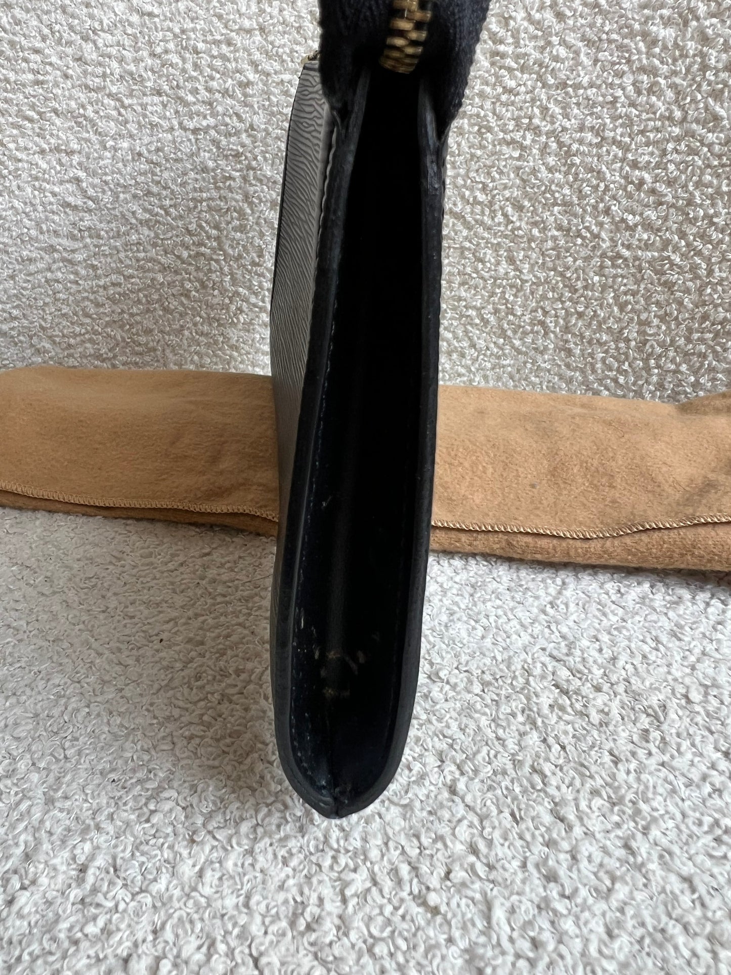 Louis Vuitton Vintage Black Epi Leather Pochette