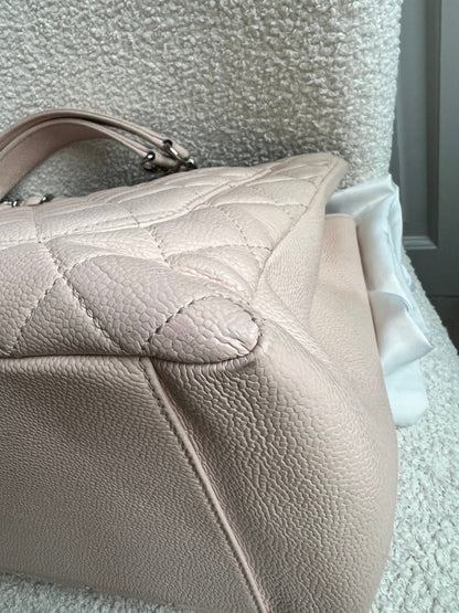 Chanel Light Pink Caviar Grand Shopper Tote with silver hardware (GST)