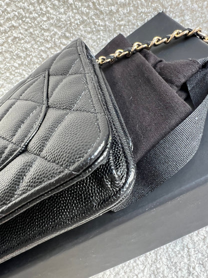 Chanel Black Caviar Wallet on Chain (RRP £2,930)