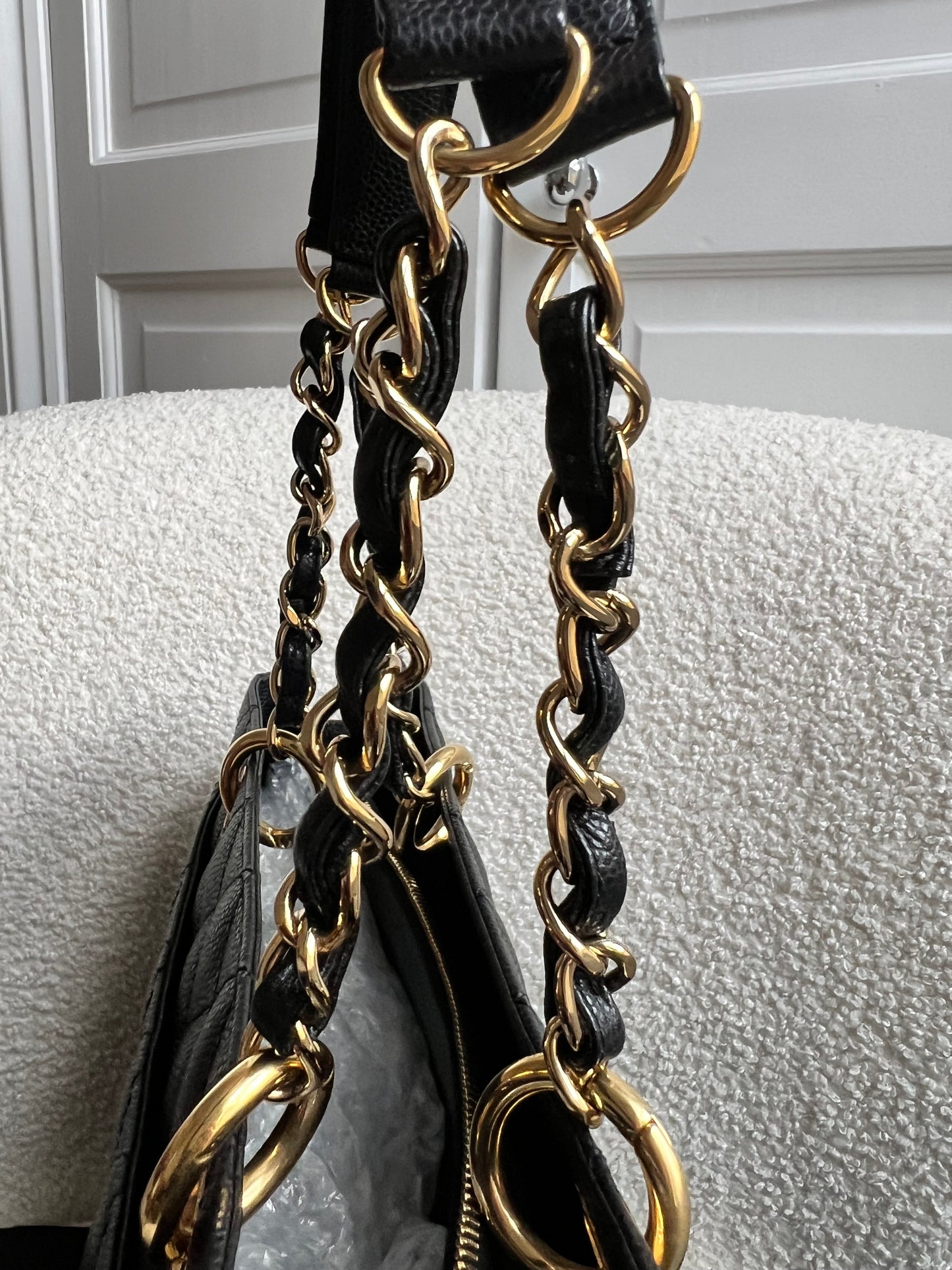 Chanel Black Caviar Grand Shopper Tote Gold Hardware (GST)