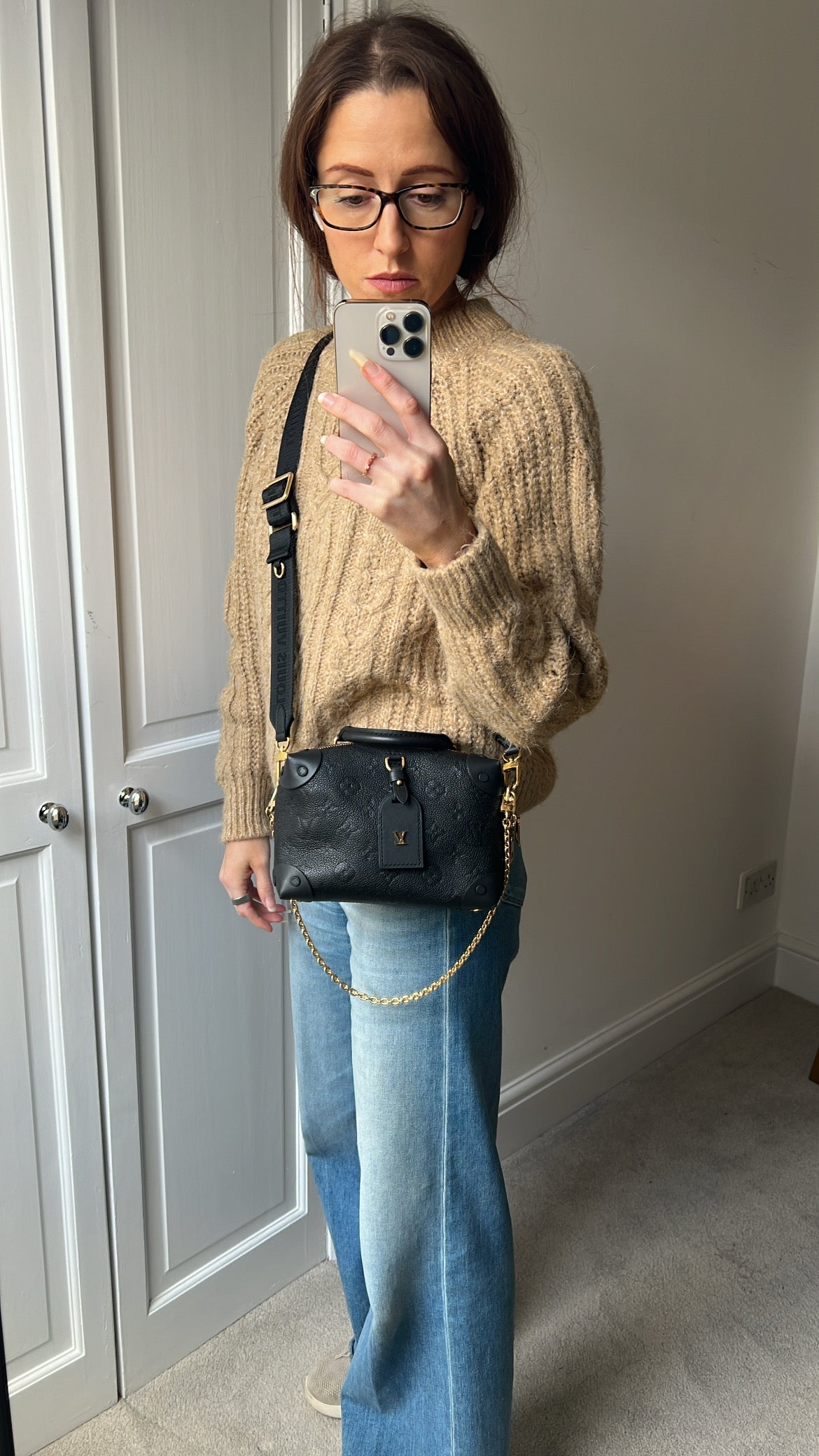 Louis Vuitton Black Empreinte Petite Malle Souple Bag (RRP £2420)