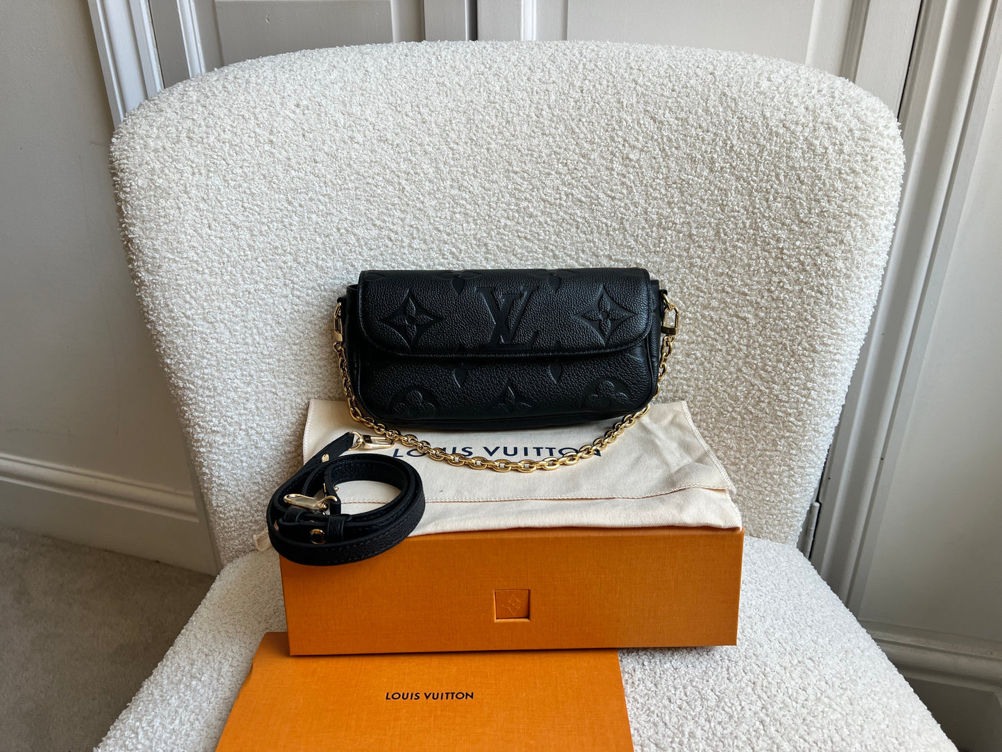 Louis Vuitton Ivy Wallet on Chain Bag Black Empreinte (RRP £1,460)