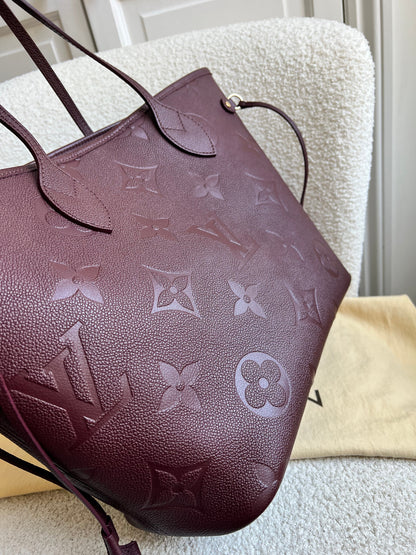 Louis Vuitton Neverfull MM Wine Empreinte (RRP £1,970)