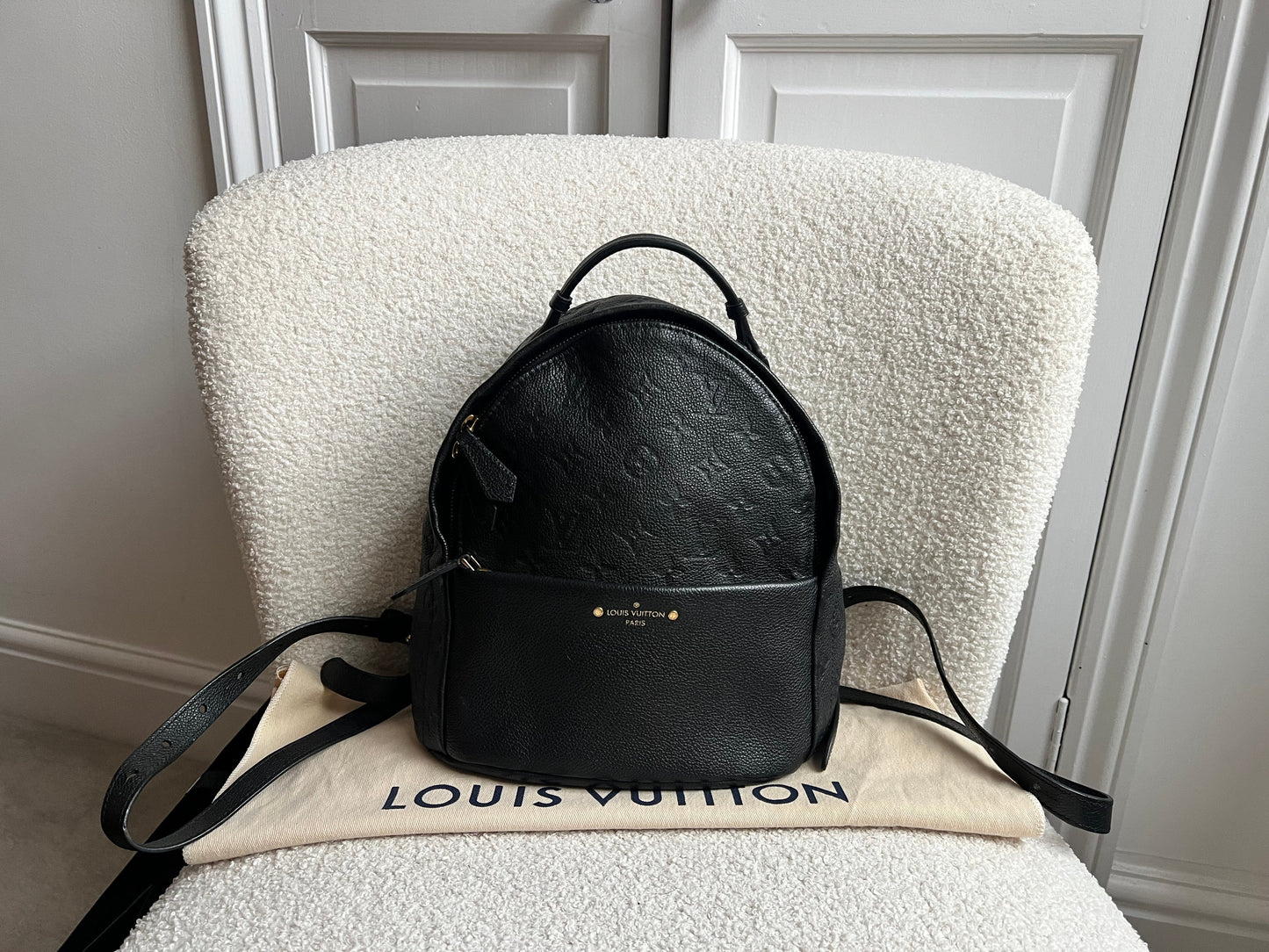 Louis Vuitton Sarbonne Backpack Black Empreinte