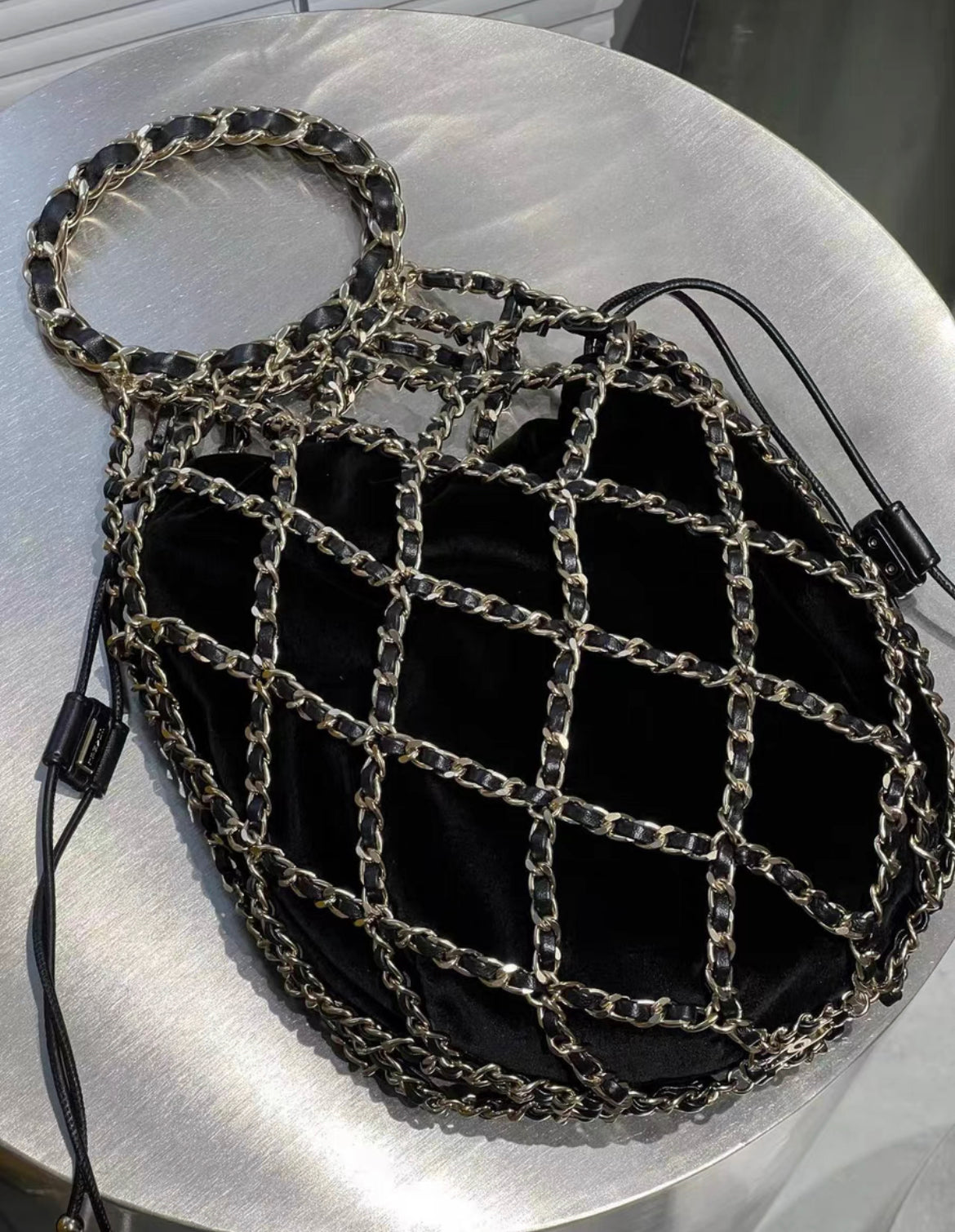 Chanel Luxury Velvet Black Handbag