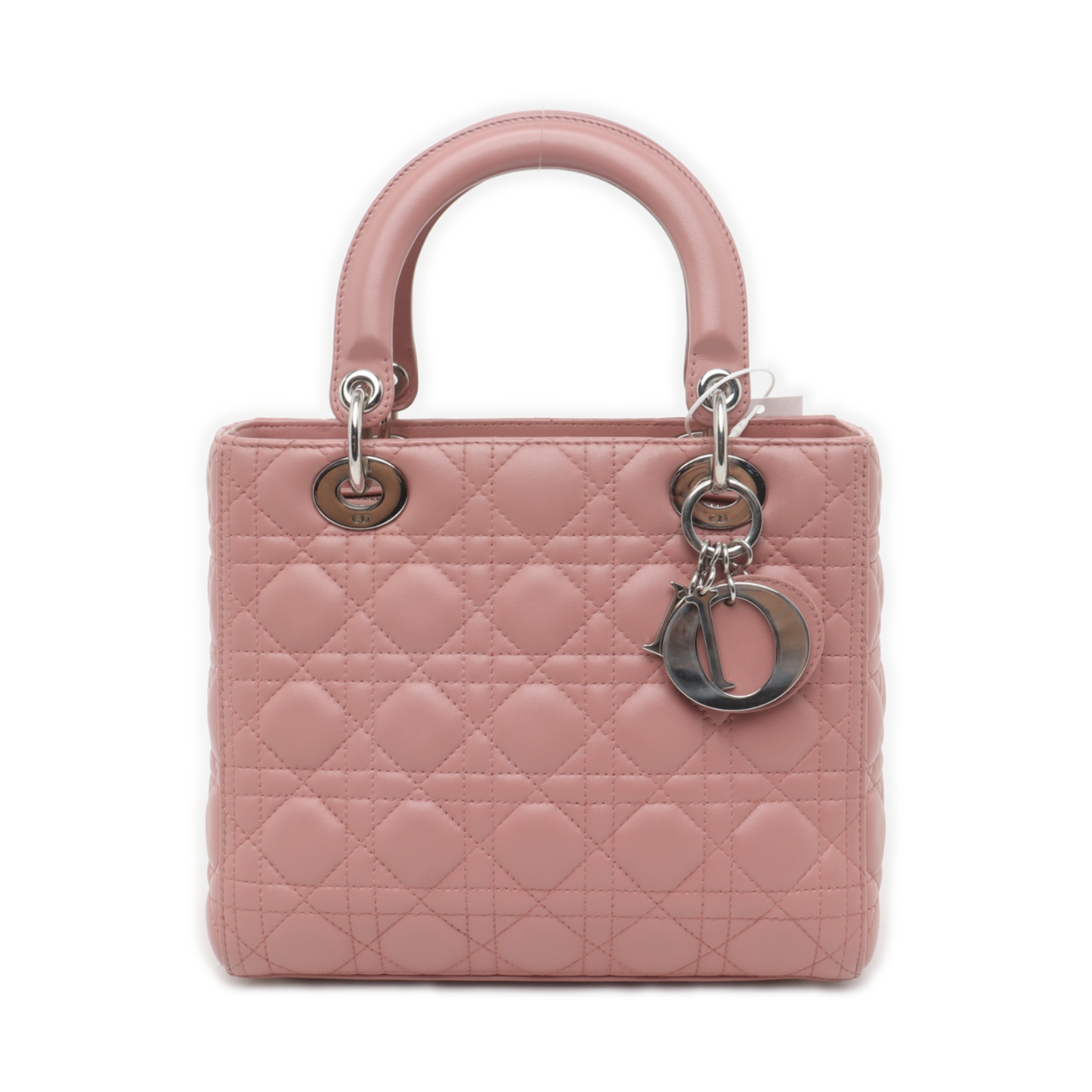 Lady Dior Medium Handbag Lipstick Pink Cannage Leather Gold Hardware