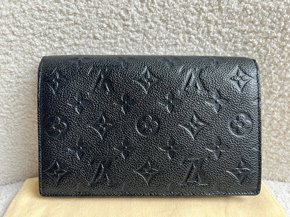 Louis Vuitton Black Empreinte Vavin Chain Wallet (RRP £1430)