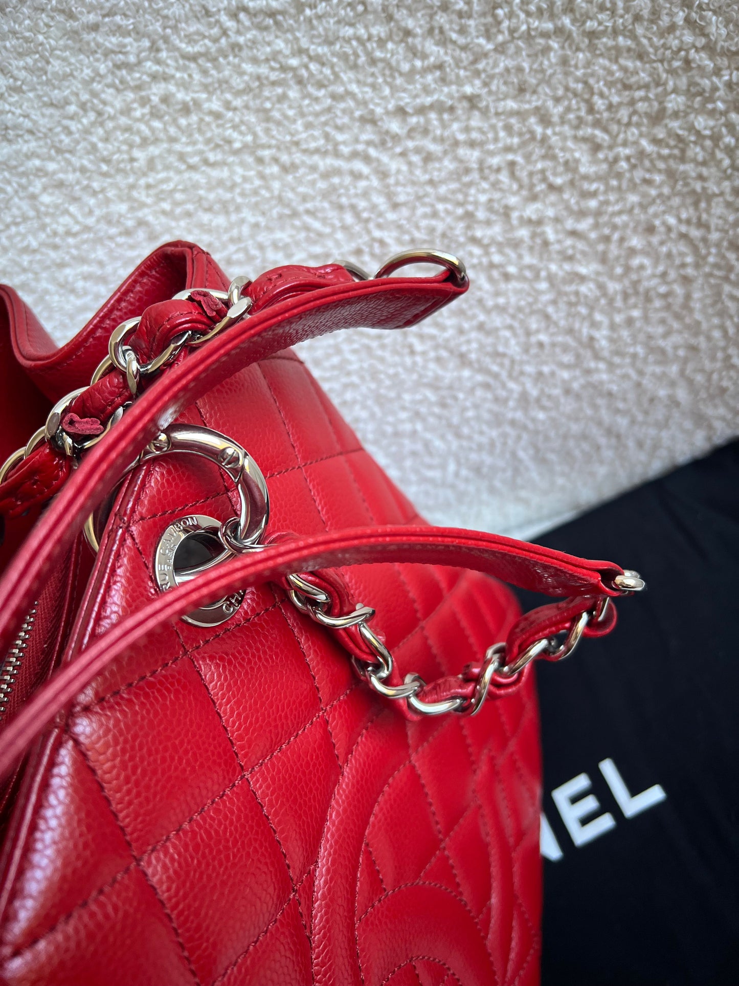 Chanel Red Caviar Grand Shopper Tote (GST)