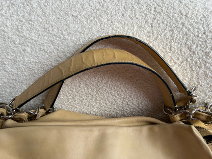 Chanel Beige Edgy Lambskin Large Hobo