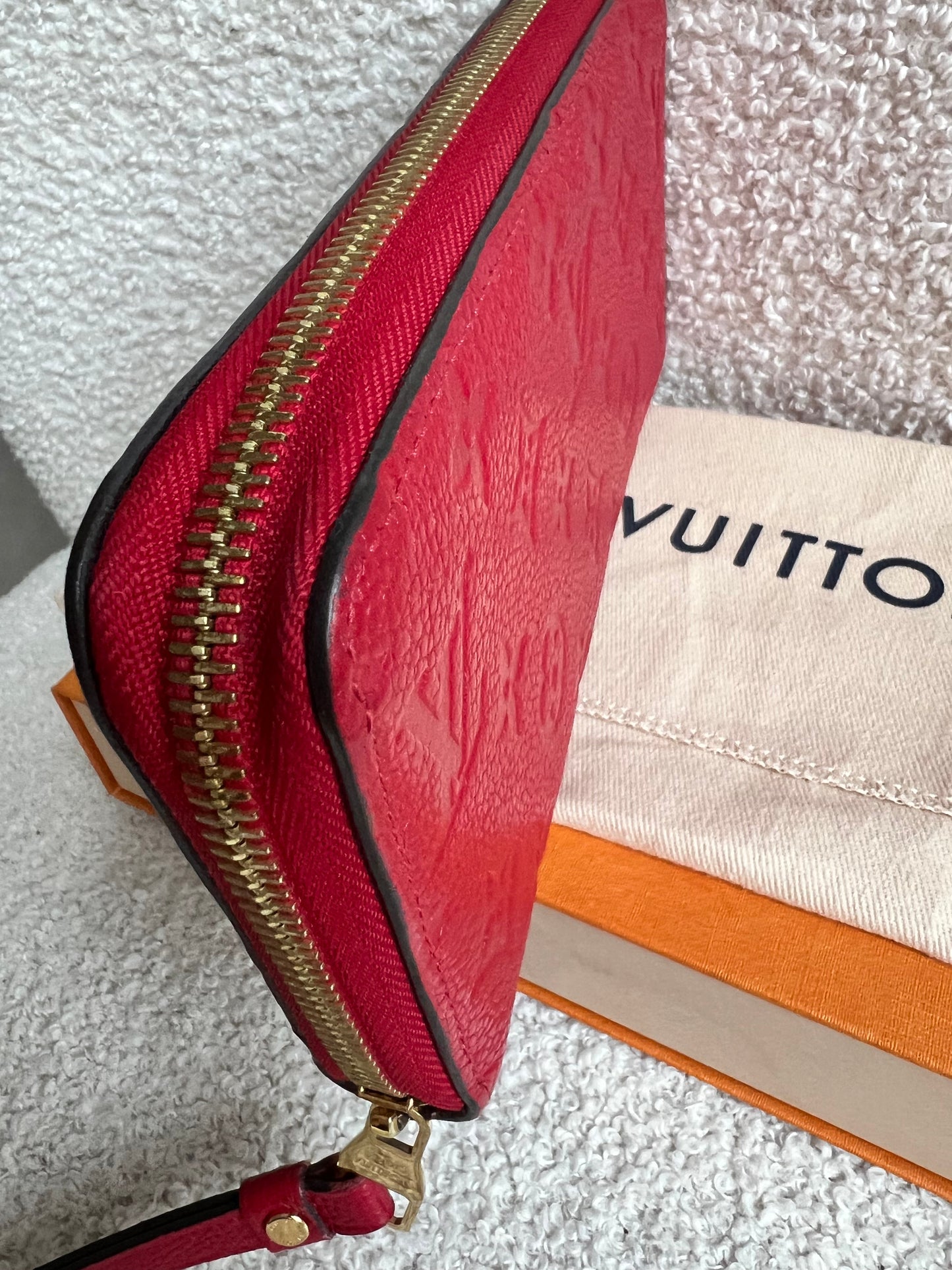 Louis Vuitton Zippy Wallet in Red Empreinte (RRP £740)